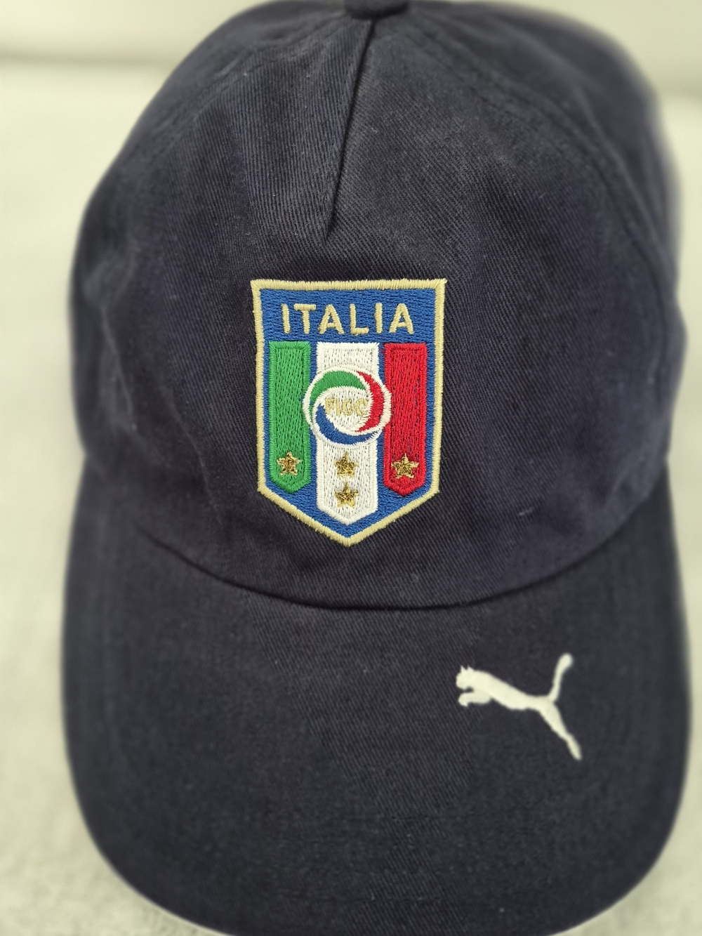 Puma Navy Baseball Cap with Italia Crest